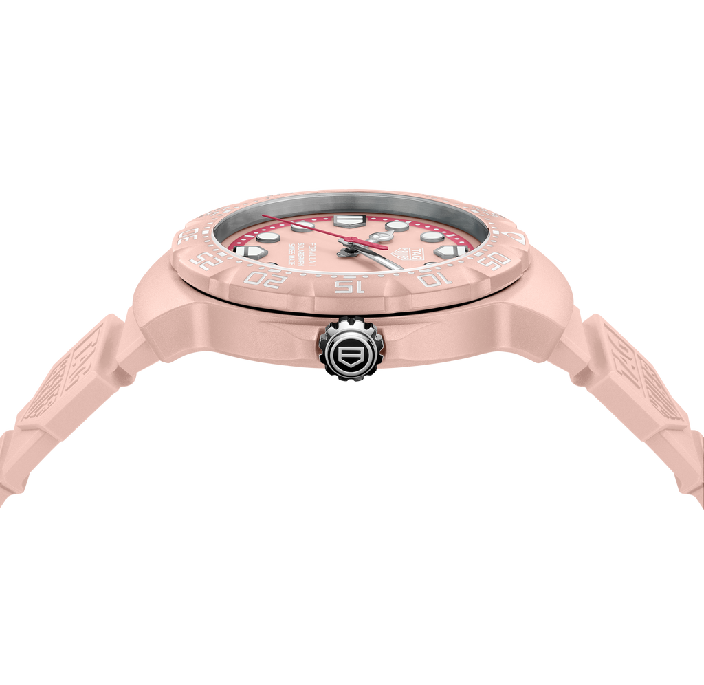 TGHR Formula 1 Solargraph Watch with Light Pink Dial, Limited Edition